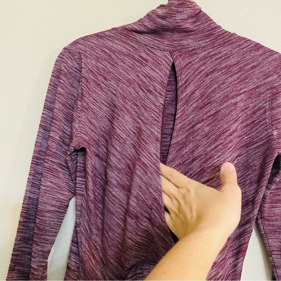 Lululemon Long Sleeve Top Heathered Bordeaux Drama Size 2 - Picture 11 of 16